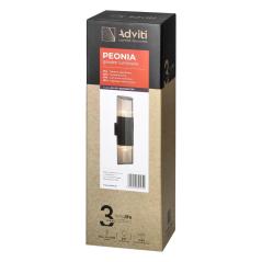 PEONIA oprawa ogrodowa, 2xE27, max. 2x15W, IP54, czarna