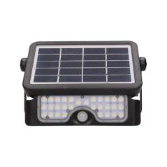 LUX LED 5W, naświetlacz solarny z czujnikiem ruchu 500lm, IP65, 4000K, 2x1500mAh, czarna