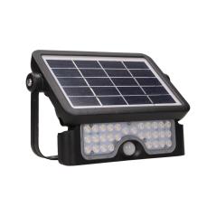LUX LED 5W, naświetlacz solarny z czujnikiem ruchu 500lm, IP65, 4000K, 2x1500mAh, czarna