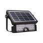 LUX LED 5W, naświetlacz solarny z czujnikiem ruchu 500lm, IP65, 4000K, 2x1500mAh, czarna