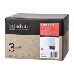 TOS LED 30W naświetlacz ogrodowy z PIR, 2200lm, IP65, 4000K, PC, czarna