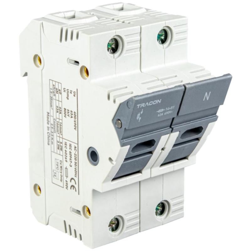 Modułowa podstawa bezpieczników cylindrycznych 50A 1P+N 14x51 CFBL1P+N50