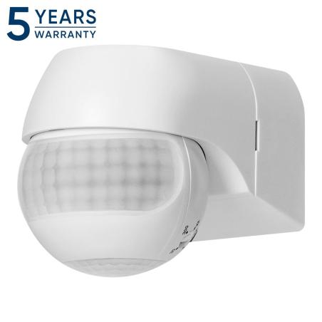 Czujnik ruchu 180° IP44, 800W, max 15m, mini, biały OR-CR-286/W