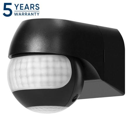Czujnik ruchu 180° IP44, 800W, max 15m, mini, czarny OR-CR-286/B