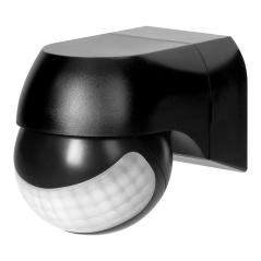Czujnik ruchu 180° IP44, 800W, max 15m, mini, czarny OR-CR-286/B