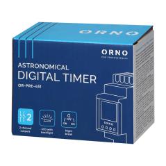 Programator astronomiczny i czasowy, 100 programów, 16A/230V, przerwa nocna, OR-PRE-451