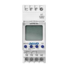 Programator astronomiczny i czasowy, 52 programy, 16A/230V, przerwa nocna,  OR-PRE-450
