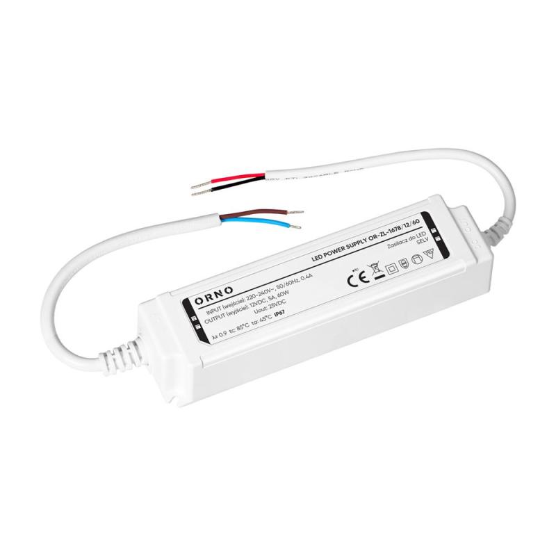 Zasilacz LED , hermetyczny, 12V, 60W, IP67