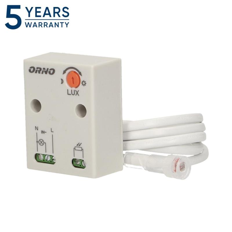 Czujnik zmierzchowy z hermetyczną zewnętrzną sondą, IP65, 2300W OR-CR-233 Czujnik zmierzchowy z hermetyczną zewnętrzną sondą, IP65, 2300W OR-CR-233
