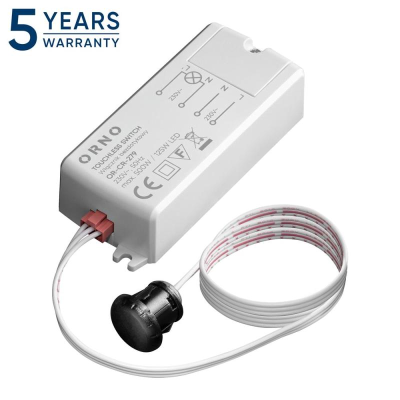 Włącznik bezdotykowy dwubiegunowy, IP20, 500W OR-CR-279