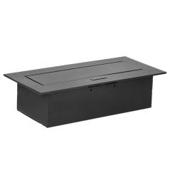 Gniazdo meblowe wpuszczane w blat 3x2P+Z (Schuko), czarne