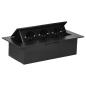 Gniazdo meblowe wpuszczane w blat 3x2P+Z (Schuko), czarne