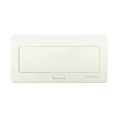 NOEN Gniazdo meblowe puste, 3 x 45x45mm lub 6 x 22,5x45mm, przewód 1,5m, białe