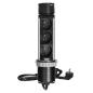 Gniazdo meblowe Ø6cm wysuwane z blatu z ładowarką USB i przewodem 1,5m, 3x2P+Z, 2xUSB (typ A i typ C, 2,4A), INOX Gniazdo meblowe Ø6cm wysuwane z blatu z ładowarką USB i przewodem 1,5m, 3x2P+Z, 2xUSB (typ A i typ C, 2,4A), INOX