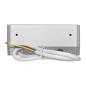 Gniazdo meblowe 2x2P+Z (Schuko), szaro-srebrne Gniazdo meblowe 2x2P+Z (Schuko), szaro-srebrne