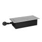 Gniazdo meblowe wpuszczane w blat srebrne 2x230V (typ E) + USB-A/USB-C 3,6A, przewód 1,5 m, klapka uchylna Gniazdo meblowe wpuszczane w blat srebrne 2x230V (typ E) + USB-A/USB-C 3,6A, przewód 1,5 m, klapka uchylna
