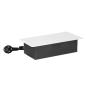 Gniazdo meblowe wpuszczane w blat z klapką: 2x230V typ E + 2xUSB A/C 3,6A, kabel 1,5 m, białe