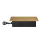 Gniazdo meblowe wpuszczane w blat, uchylne, 2x230V typ E, USB-A/USB-C 3,6A, kabel 1,5 m, złote