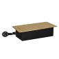 Gniazdo meblowe wpuszczane w blat, uchylne, 2x230V typ E, USB-A/USB-C 3,6A, kabel 1,5 m, złote