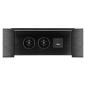 Gniazdo meblowe wpuszczane w blat z klapką, 2x gniazdo French 230V, 2x USB A+C 3,6A, czarne, 1,5 m