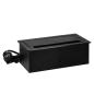 Gniazdo meblowe wpuszczane w blat czarne 2x Schuko, 2x USB A+C 3,6A, 2x RJ45, kabel 1,5 m, szczotka Gniazdo meblowe wpuszczane w blat czarne 2x Schuko, 2x USB A+C 3,6A, 2x RJ45, kabel 1,5 m, szczotka