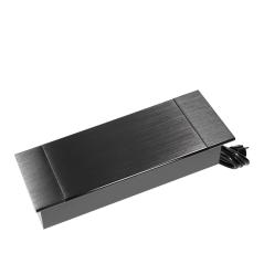 Gniazdo meblowe wpuszczane z klapką 2xSchuko 2xUSB (A+C 3,6A) kabel 1,5 m czarne
