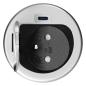 Gniazdo meblowe wpuszczane Ø60 mm z klapką, 1x French 230V + USB-C PD 20W, przewód 1,9 m, srebrne Gniazdo meblowe wpuszczane Ø60 mm z klapką, 1x French 230V + USB-C PD 20W, przewód 1,9 m, srebrne