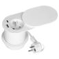 Gniazdo meblowe wpuszczane Ø60 mm z pokrywą przesuwną, 1x Typ E, USB-A + USB-C PD 20W, przewód 1,9 m, białe Gniazdo meblowe wpuszczane Ø60 mm z pokrywą przesuwną, 1x Typ E, USB-A + USB-C PD 20W, przewód 1,9 m, białe