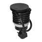 Gniazdo meblowe okrągłe Ø80 mm z obrotową pokrywą i ładowarką Qi 10W, 1x230V, USB-A/USB-C, czarne, 1,5 m Gniazdo meblowe okrągłe Ø80 mm z obrotową pokrywą i ładowarką Qi 10W, 1x230V, USB-A/USB-C, czarne, 1,5 m