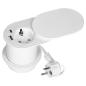 Gniazdo meblowe wpuszczane Ø64 mm białe, 1x Schuko, 2x USB A+C PD 20W, przewód 1,9 m, pokrywa przesuwna