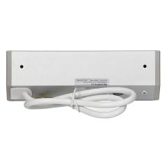 Gniazdo meblowe 2x2P+Z, 2xUSB (typ A+C, 2,4A), szaro-srebrne