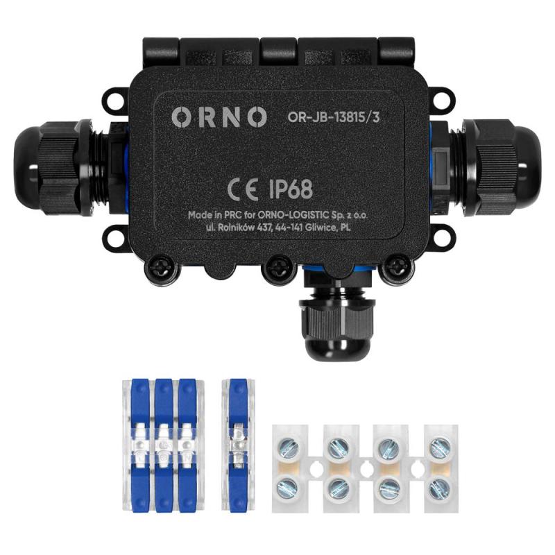 Puszka natynkowa HD IP68, 0,5-6,0mm2 ,2 dławnice M20, 1 dławnica M16
