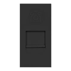 NOEN RJ11, gniazdo modułowe 22,5x45mm telefoniczne RJ11, czarne