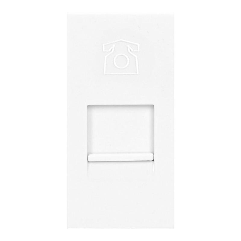 NOEN RJ11, gniazdo modułowe 22,5x45mm telefoniczne RJ11, białe