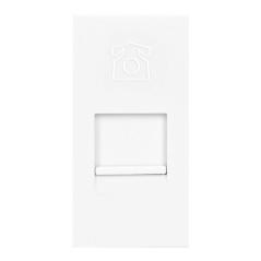 NOEN RJ11, gniazdo modułowe 22,5x45mm telefoniczne RJ11, białe