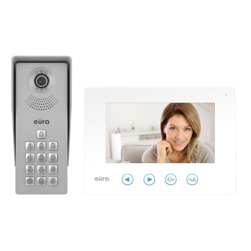 Wideodomofon jednorodzinny EURA TYTAN VDP-12A3 biały