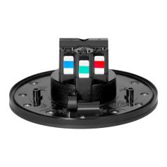 Hermetyczne gniazdo elektryczne okrągłe, IP55, 1x2P+Z(French), czarne
