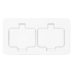Hermetyczne gniazdo elektryczne podwójne, prostokątne, IP55, 2x2P+Z(French), białe