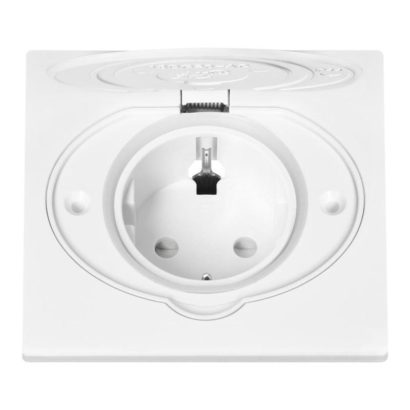 Hermetyczne gniazdo elektryczne, IP44, 1x2P+Z(Schuko), białe Hermetyczne gniazdo elektryczne, IP44, 1x2P+Z(Schuko), białe