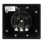 Hermetyczne gniazdo elektryczne, IP44, 1x2P+Z(Schuko), czarne Hermetyczne gniazdo elektryczne, IP44, 1x2P+Z(Schuko), czarne