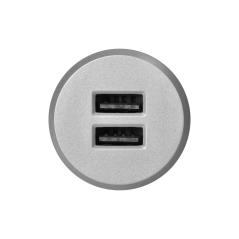 Ładowarka 2xUSB (typ A, 3,4A) wpuszczana w blat, srebrna