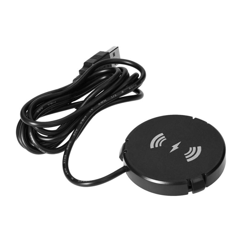 Bezprzewodowa ładowarka indukcyjna podblatowa, 10W, standard Qi V1.2, czarna