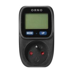 Watomierz, kalkulator energii z wyświetlaczem LCD, czarny OR-WAT-419/B