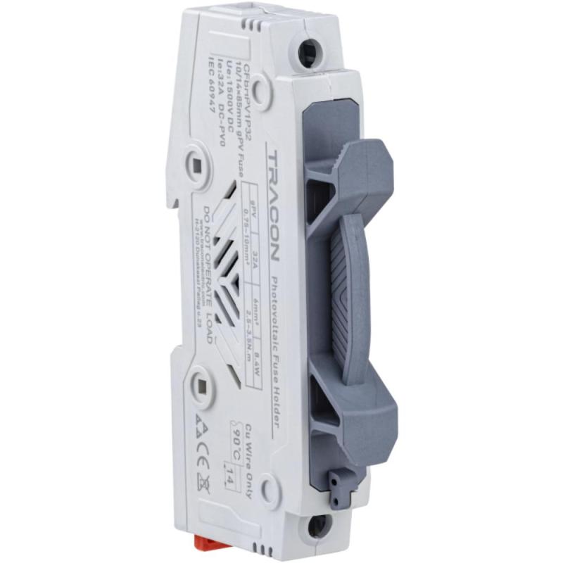 Rozłącznik do bezpieczników cylindrycznych 32A 1P 10x85 1500V Tracon
