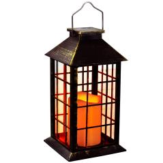 Latarenka solarna retro VIBORG LED 3000K IP44 patyna Goldlux