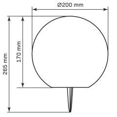 Lampa solarna Kula RGB 20 cm z pilotem Goldlux 325365