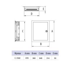 Rozdzielnica podtynkowa 5x12, drzwi metalowe IP40 - C.1560