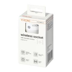 Zestaw bezprzewodowych gniazd MINI, sterowanych pilotem 1+1, 2300W