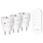 Zestaw bezprzewodowych gniazd MINI, sterowanych pilotem 3+1, 2300W