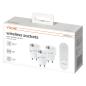 Zestaw bezprzewodowych gniazd MINI Schuko, sterowanych pilotem 3+1, 2300W